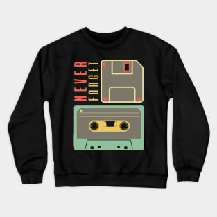 'Never Forget Floppy Disk 80s' Cool Eighties Vintage Gift Crewneck Sweatshirt